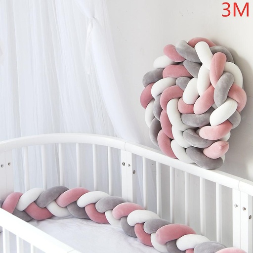 [IM-200 R] IMMIEBEAR PROTECTOR TRENZA DE CUNA ROSA
